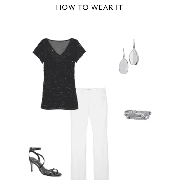 WHBM EMBELLISHED TOP - Picture 3 of 5